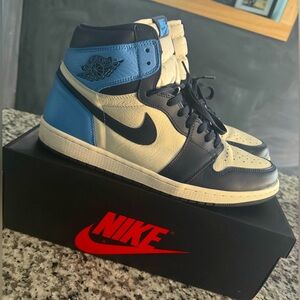 RETRO JORDAN 1 OBSIDIAN UNC SIZE 14!!!